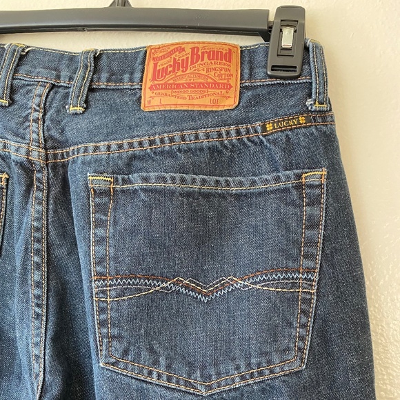 Lucky Brand Men's Oiler Straight Leg Jeans 36/L Size 36 waist 35 inseam - Picture 5 of 7